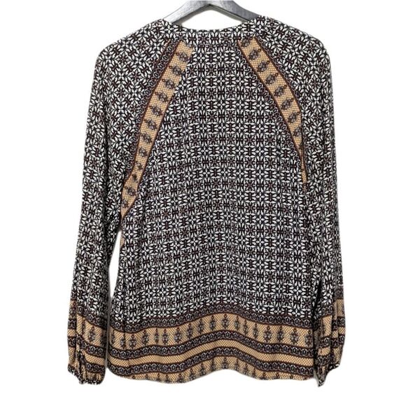 Anthropologie 11.1.TYLHO Mosaic Tile Peasant Popover Top S - Picture 4 of 6